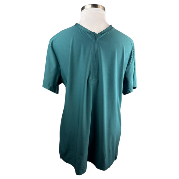 Lululemon Vented Tennis Short Sleeve Shirt Green Jasper 1/4 Quarter Zip Men's XL - Picture 3 of 12